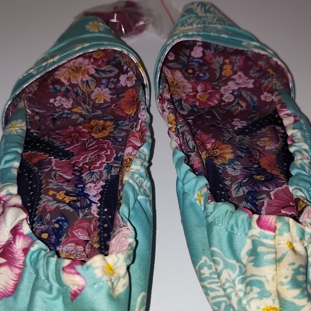 Irregular Choice Floral Blue Kitten Heel Slipper Shoes Size 39.5 - Picture 9 of 10